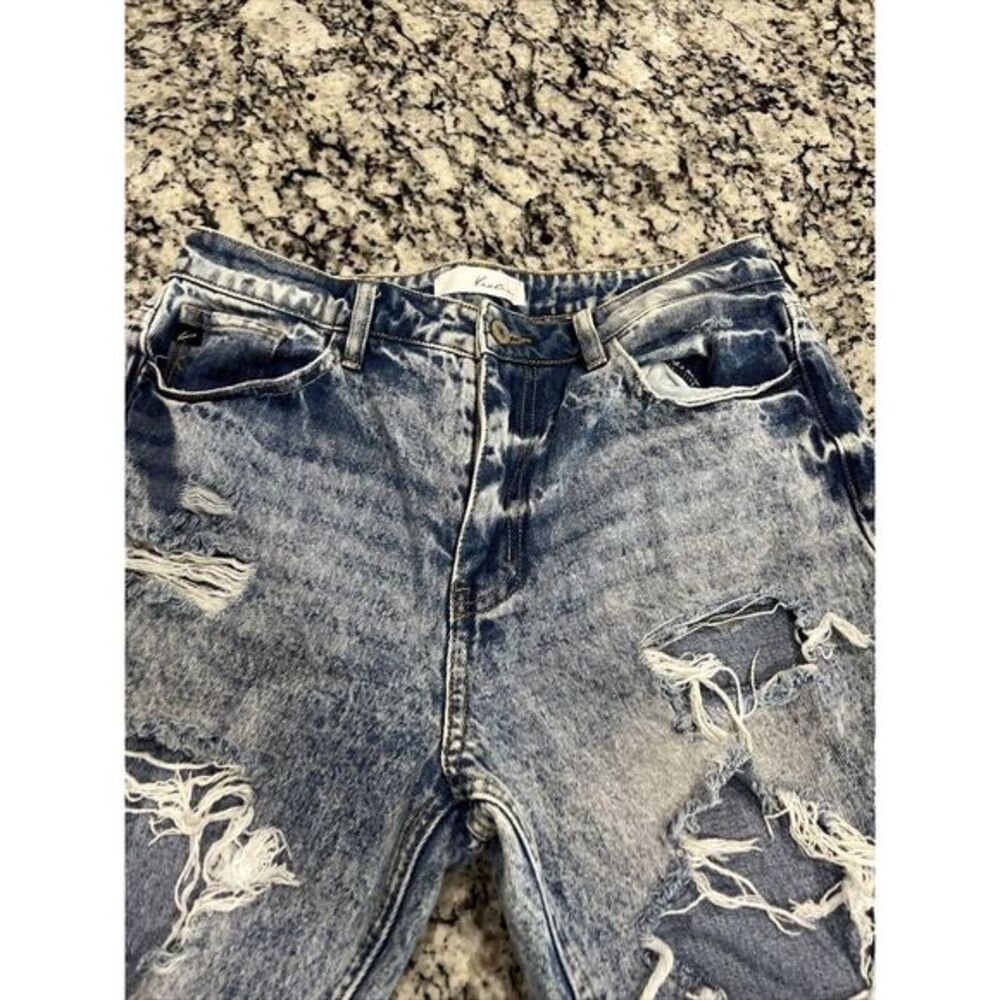 KanCan New Stone Wash High Rise Destroyed‎ Boyfriend Fray Hem Ankle Skinny Jeans - Picture 6 of 11